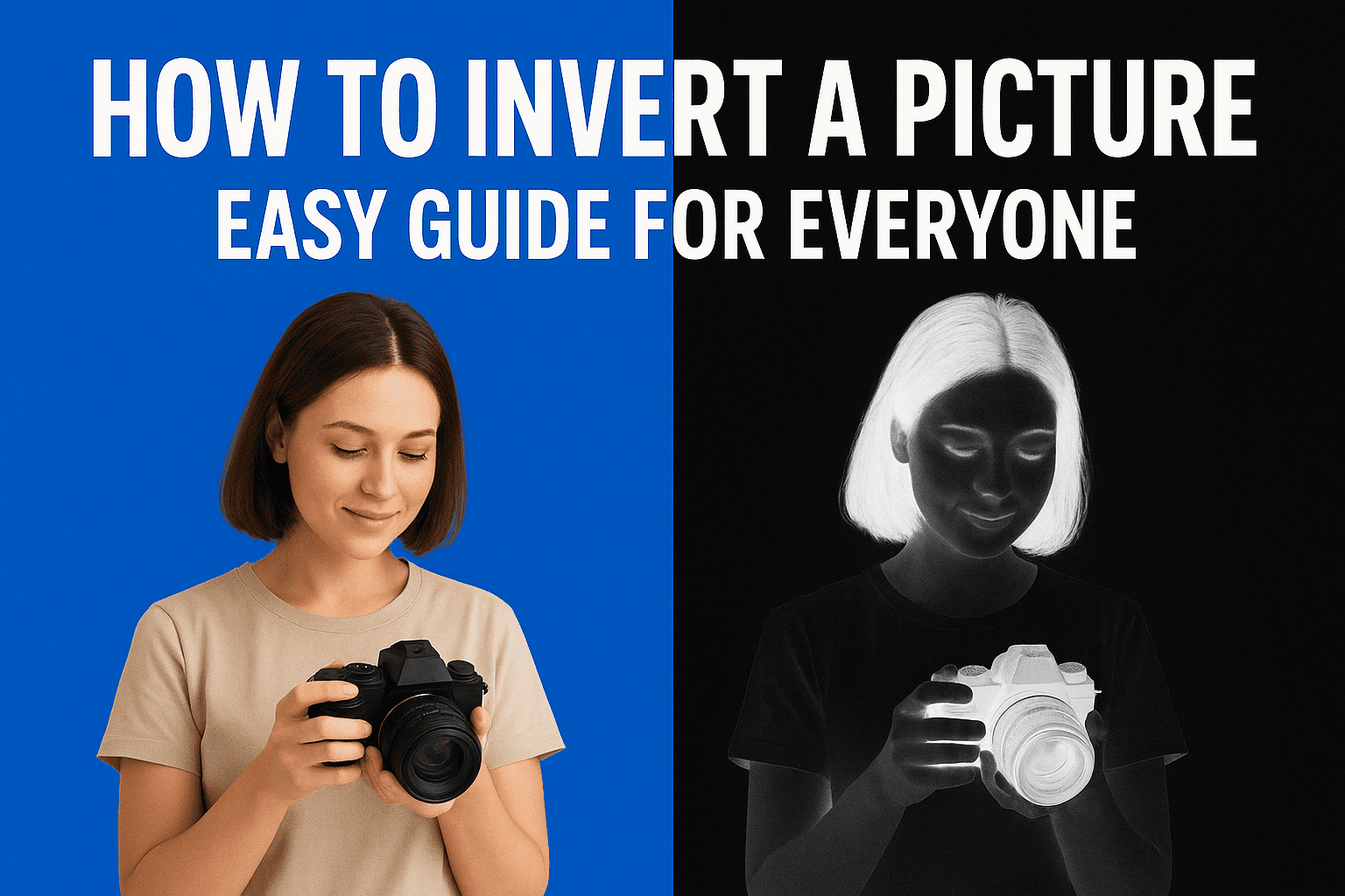 Featured image showing how to invert a picture on iPhone with example illustration
