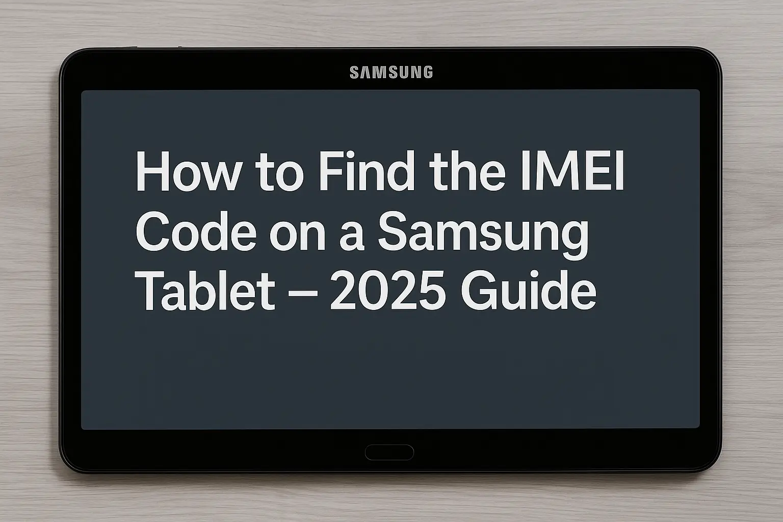 Samsung tablet displaying IMEI code on screen, helping users learn how to check and verify the IMEI code Samsung tablet easily.