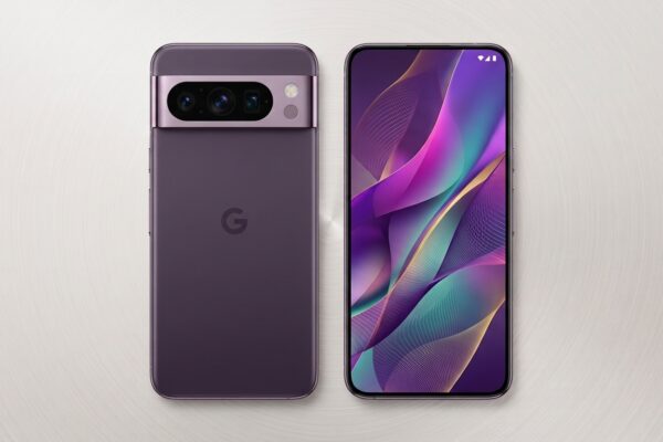 Front and back view of the upcoming Google Pixel 11 smartphone with a modern camera bar design and premium finish.